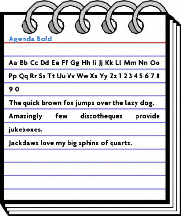 Agenda Bold Font