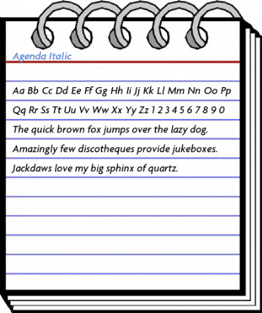 Agenda Italic Font