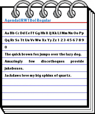 AgendaURWTBol Regular Font