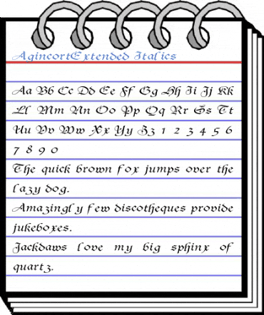 AgincortExtended Italics Font