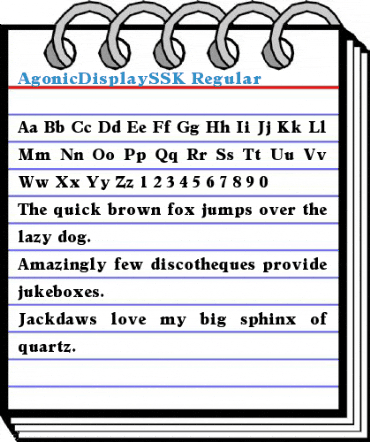AgonicDisplaySSK Regular Font