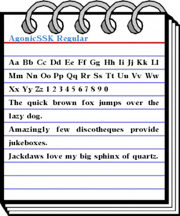 AgonicSSK Regular Font