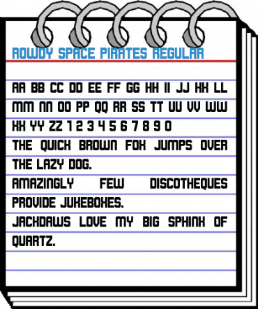 Rowdy Space Pirates Regular Font