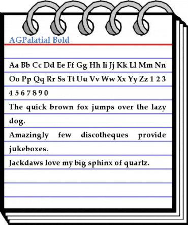 AGPalatial Bold Font