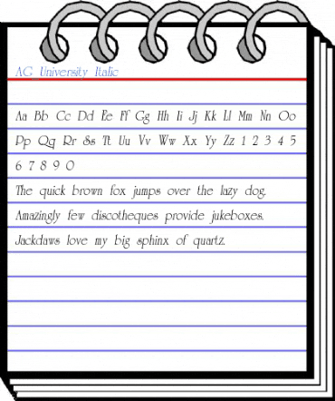 AG_University Italic Font