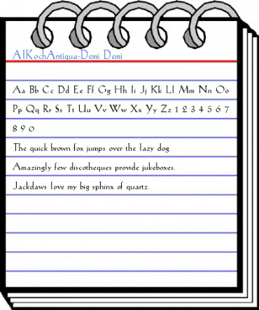 AIKochAntiqua-Demi Demi Font