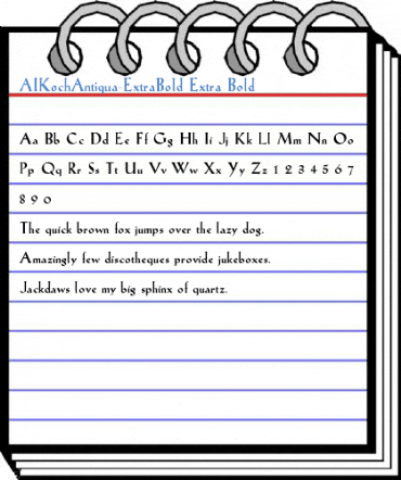 AIKochAntiqua-ExtraBold Extra Bold Font