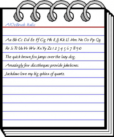 AIOzBrush Italic Font