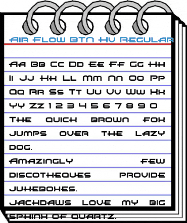Air Flow BTN Hv Regular Font
