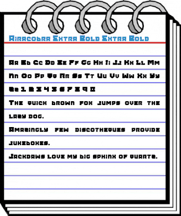 Airacobra Extra Bold Extra Bold Font