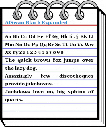 AISwan Black Expanded Font
