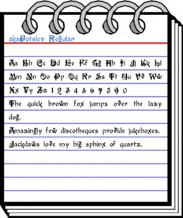 akaPotsley Regular Font