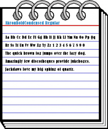 AkronBoldCondensed Regular Font