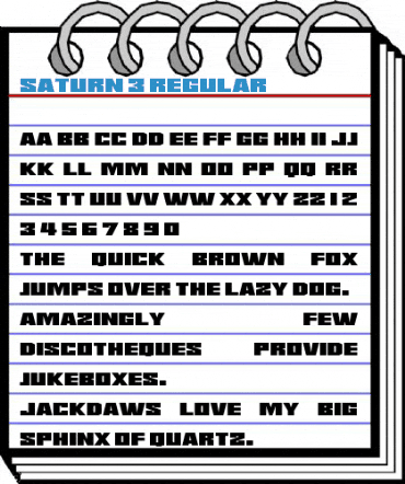 Saturn 3 Regular Font