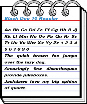 Black Dog 10 Regular Font