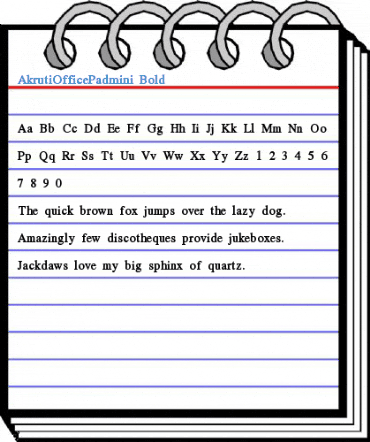 AkrutiOfficePadmini Bold Font