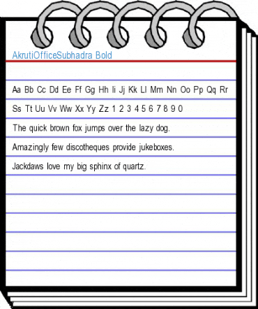 AkrutiOfficeSubhadra Bold Font