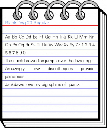 Black Dog 20 Regular Font