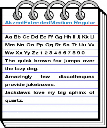 AkzentExtendedMedium Regular Font
