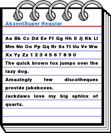 AkzentSuper Regular Font