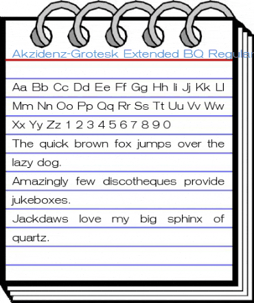 Akzidenz-Grotesk Extended BQ Regular Font