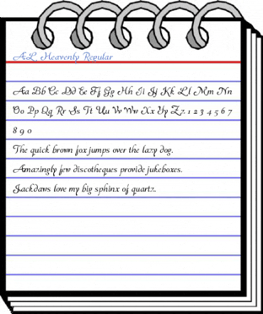 AL Heavenly Regular Font