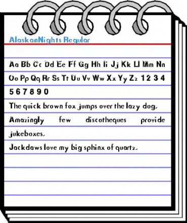 AlaskanNights Regular Font