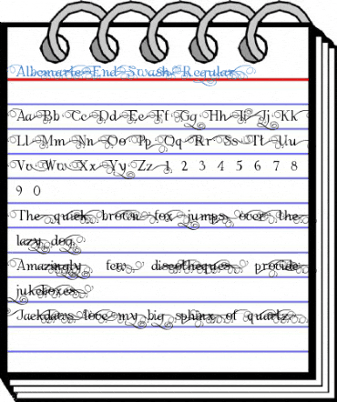 Albemarle End Swash Regular Font