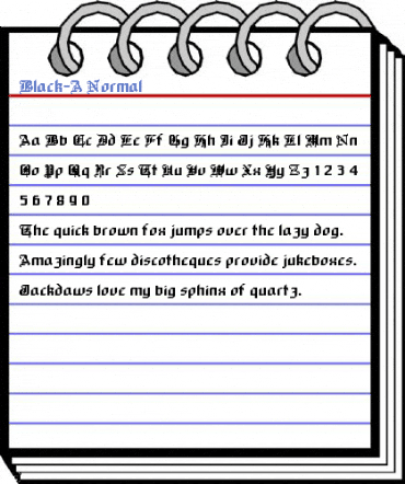 Black-A Normal Font