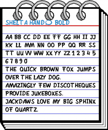 Shelta Hand* Bold Font