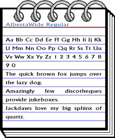 AlbertaWide Regular Font