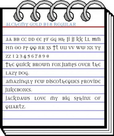 Alchemy Gold B18 Regular Font