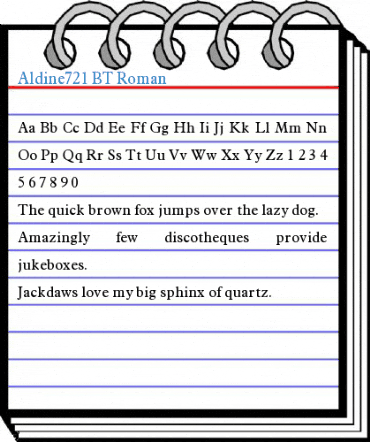 Aldine721 BT Roman Font