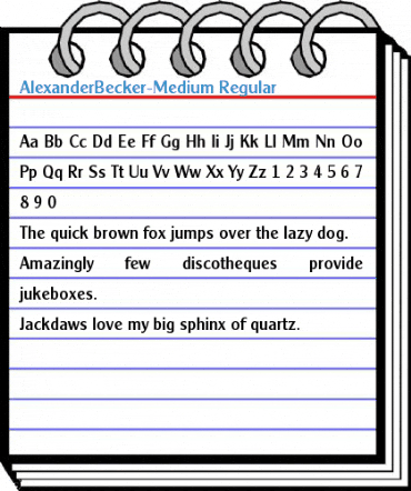AlexanderBecker-Medium Regular Font