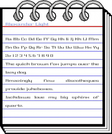 Alexander Light Font