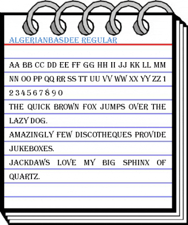 AlgerianBasDEE Regular Font