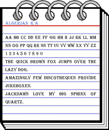 Algerian_R A Font