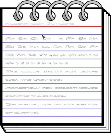 alienation Outline Font