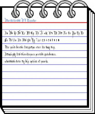 Blackletter686 BT Regular Font