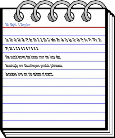 All Night 4 Regular Font