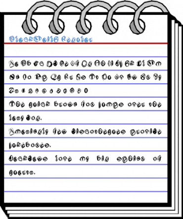 BlackMailK Regular Font