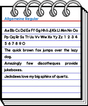Allgemeine Regular Font