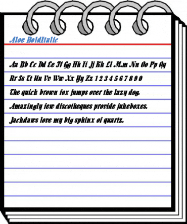 Aloe BoldItalic Font