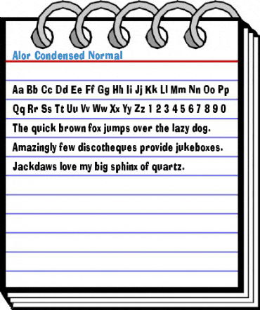 Alor Condensed Normal Font