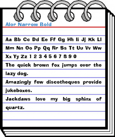Alor Narrow Bold Font