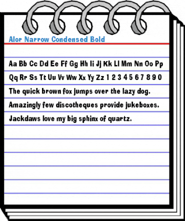 Alor Narrow Condensed Bold Font