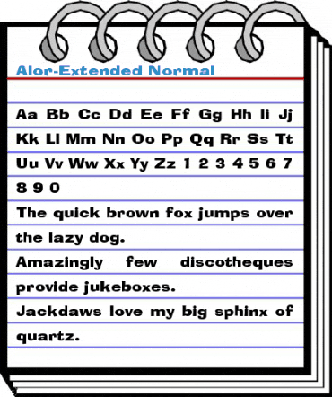 Alor-Extended Normal Font