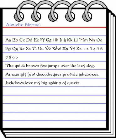Alouette Normal Font