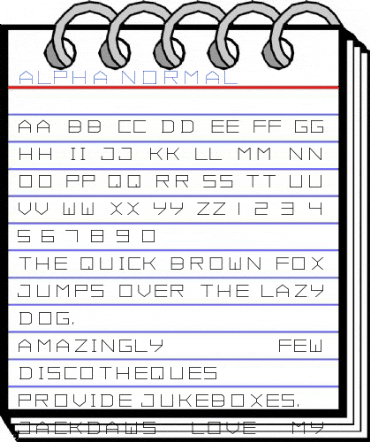 ALPHA Normal Font