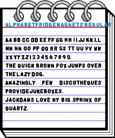 AlphabetFridgeMagnets Regular Font